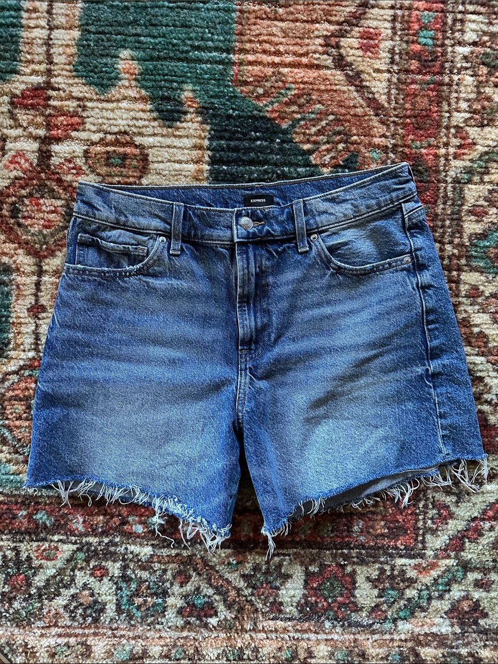 Express Raw-Hem Dad Shorts
